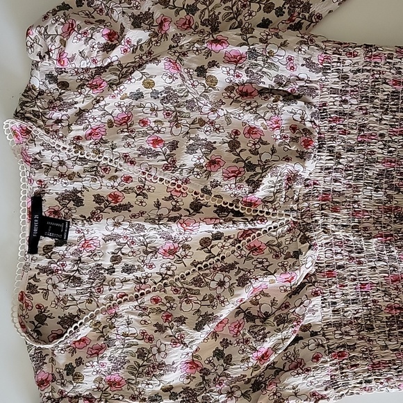 Forever 21 Floral Print Crop Top Sz. M - Picture 5 of 7